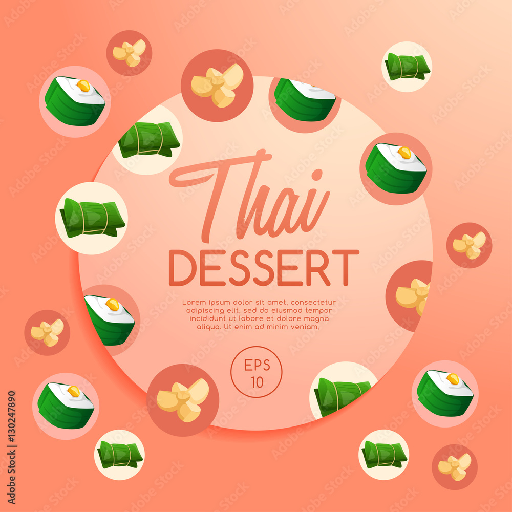 Thai Dessert : Vector Illustration Thai Dessert : Vector Illustration