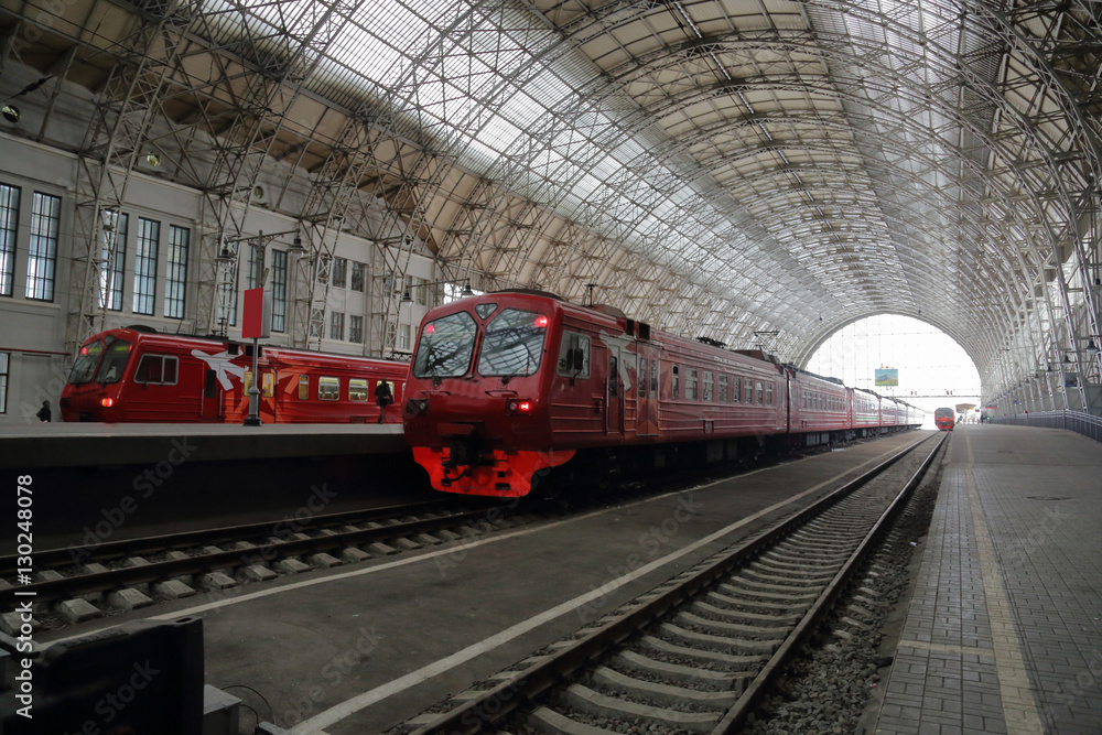 Naklejka premium Train station platform