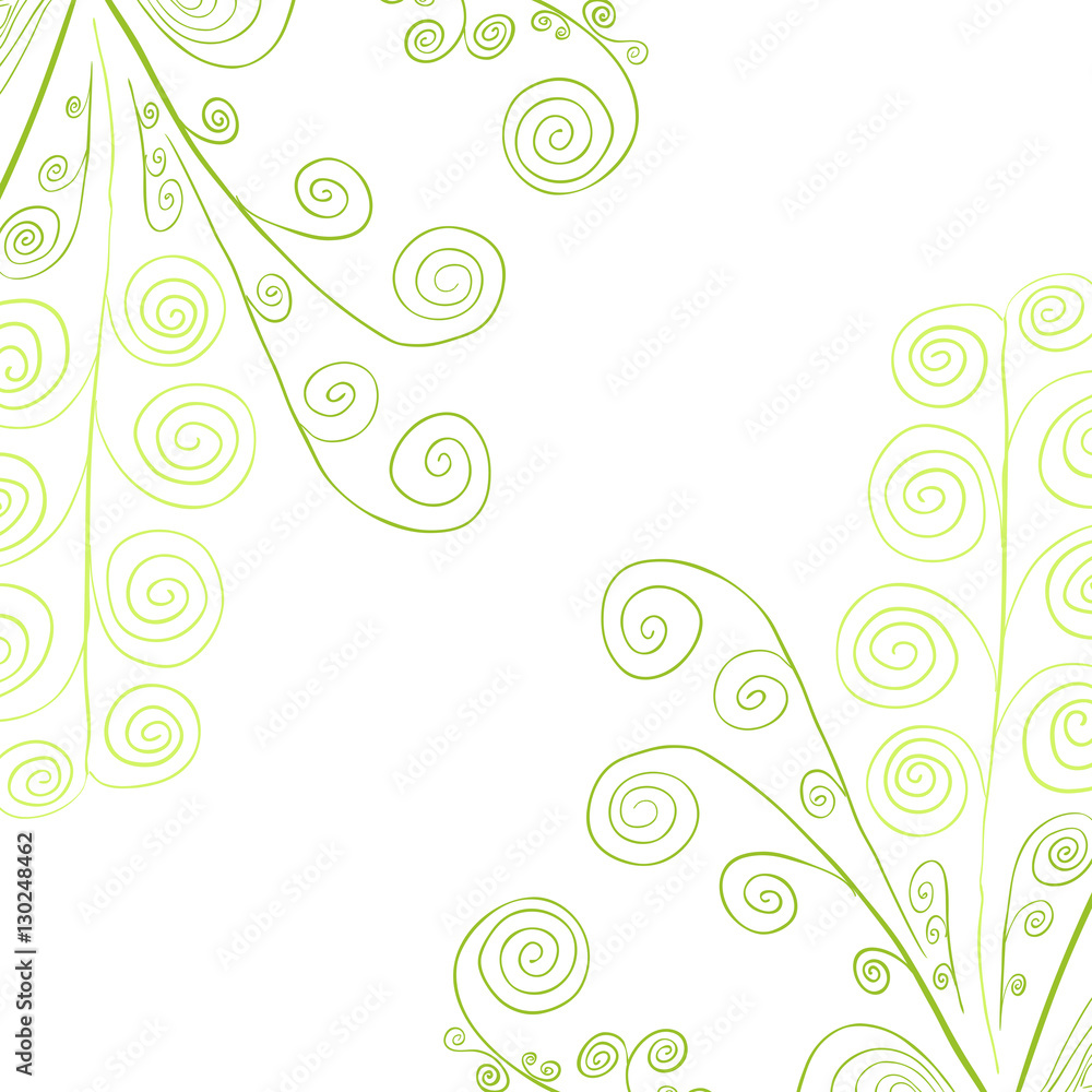 Bright Plant Vector illustration of seamless pattern with abstra