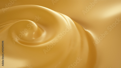 Sweet, delicious, caramel background. 3d illustration, 3d render