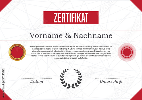 modernes Zertifikat - quer