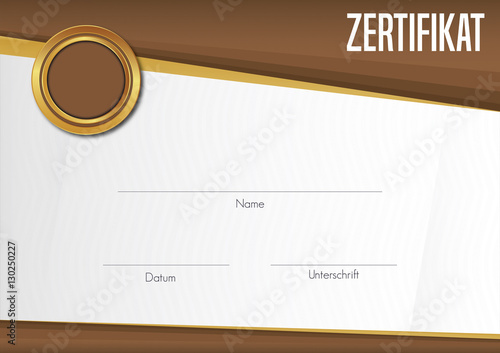 modernes Zertifikat