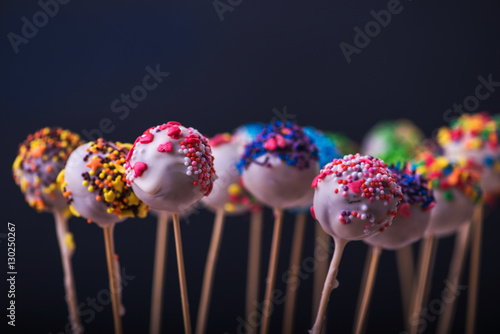 colored sweet cake pops candy