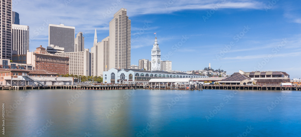 San Francisco skyline panorama, California, USA - obrazy, fototapety, plakaty 