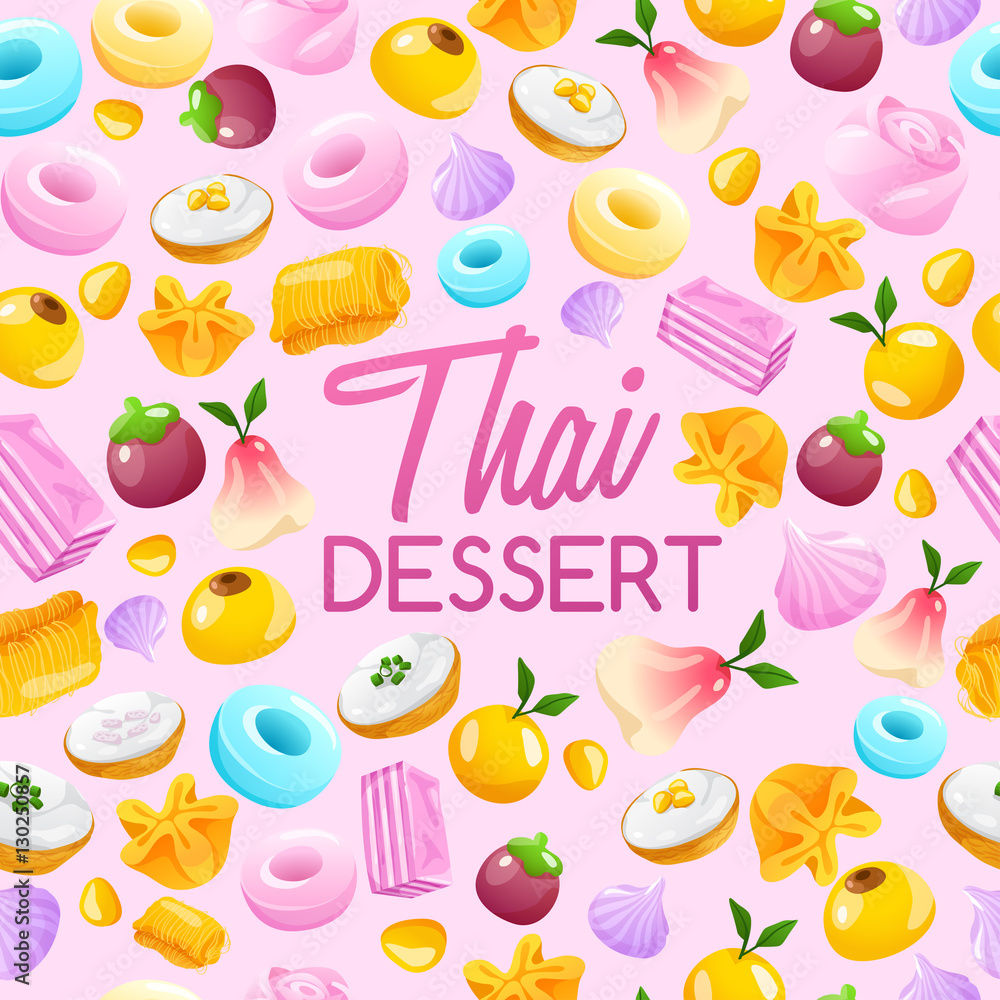 Thai Dessert : Vector Illustration Thai Dessert : Vector Illustration