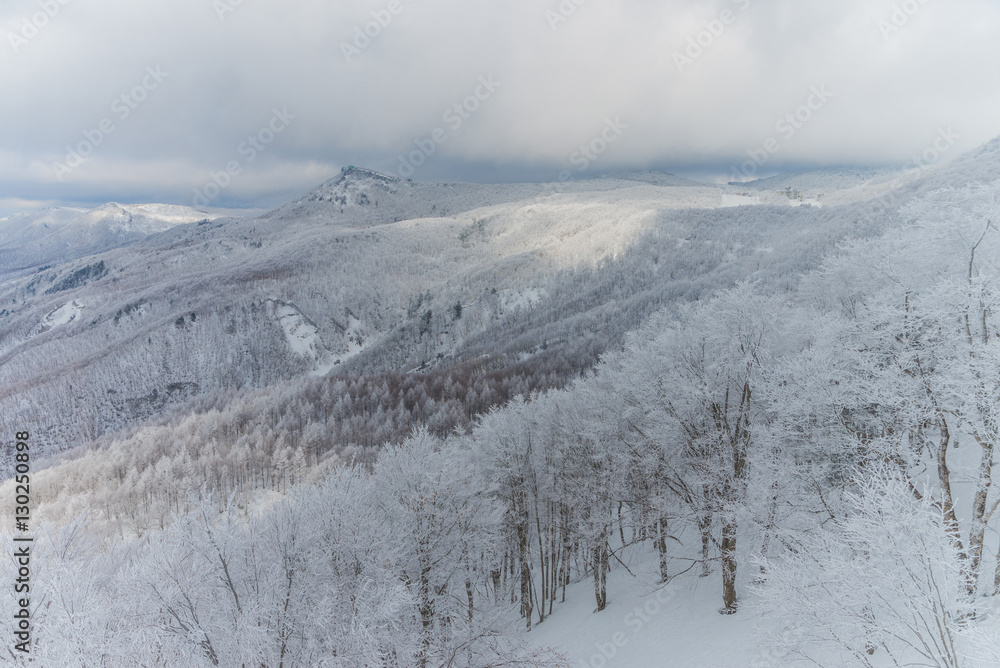 Snowy Mountains landscape ,Japan