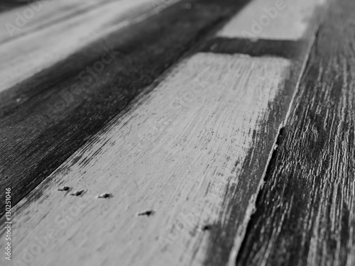 Black and White Wood background on perspective view