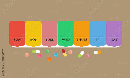 A box of medicine,vector illustration.