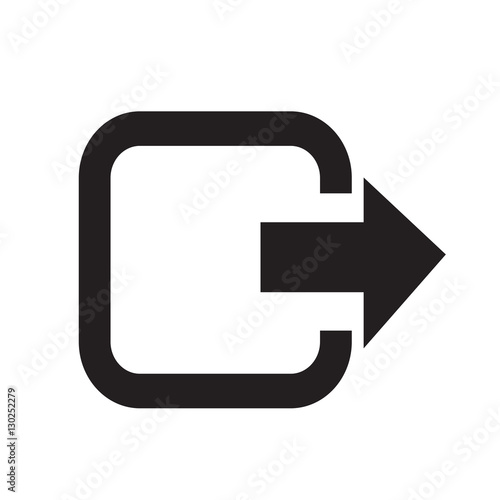 Logout exit icon illustration design
