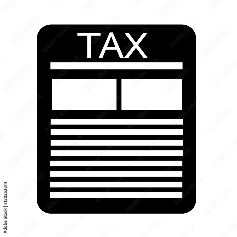 tax paper document icon illustration design tax paper document icon illustration design