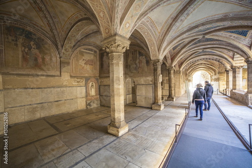 Italia,Toscana,Firenze,chiesa di Santa Maria Novella,il chiostro dei morti.