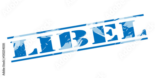 Konstfotografi libel blue stamp on white background