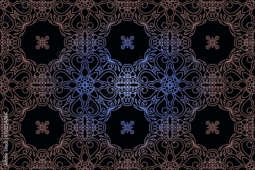 pattern in rococo style, victorian style, in renaissance style, in baroque style. Vector illustration.
