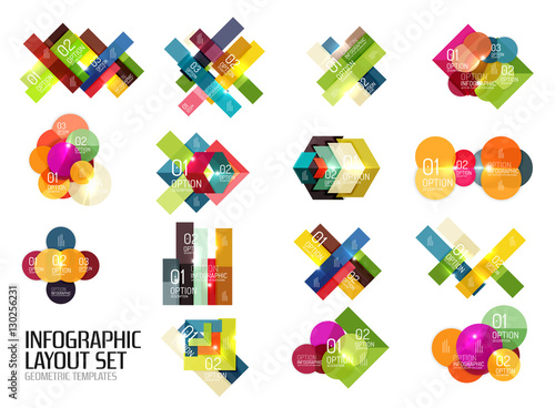 Set of buiness infographics templates