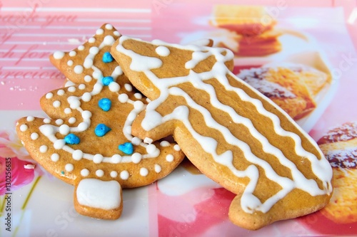 Christmas sweets. Traditional homemade handmade Czech sweets - Gingerbreads.