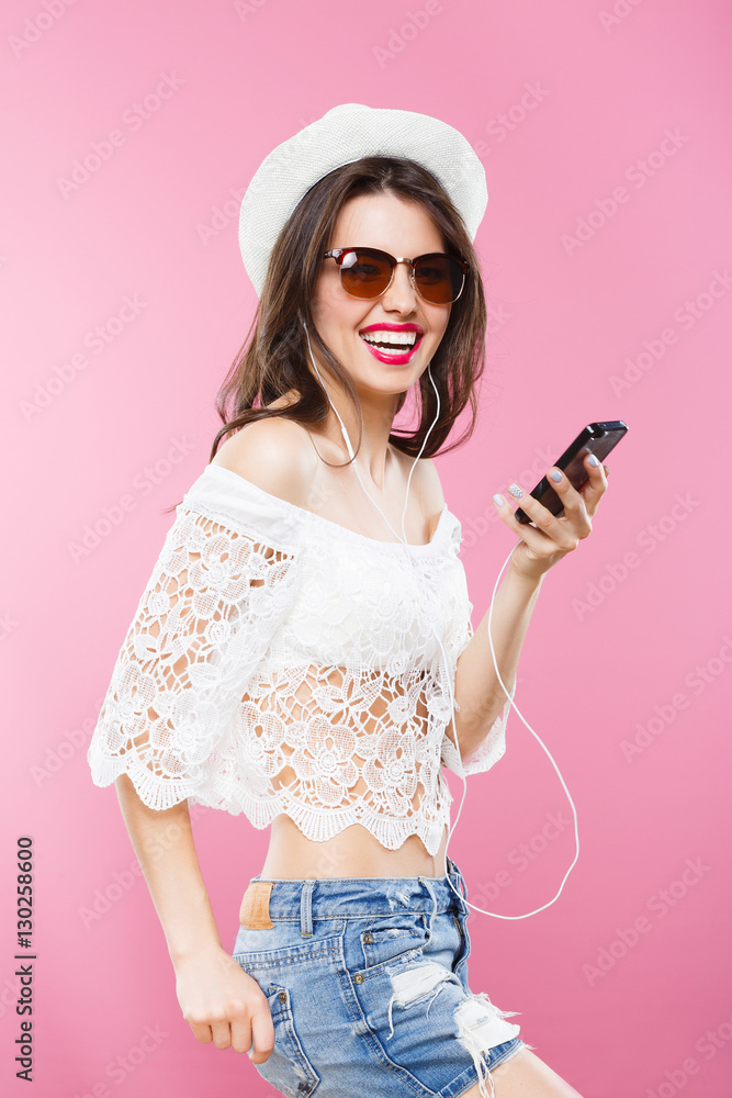 Cute model at studio background Cute model at studio background