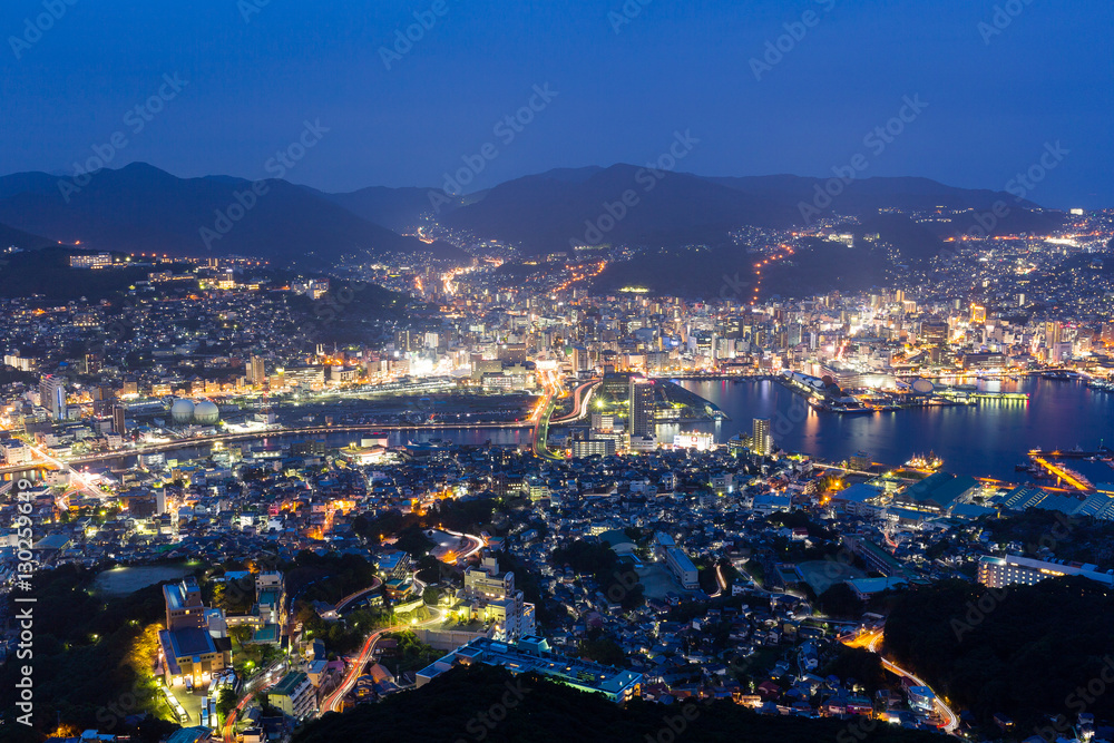 Nagasaki city at night
