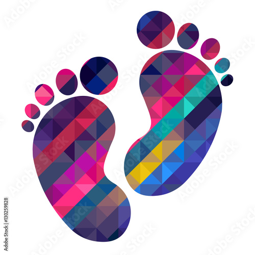 foot vector imprint footprint symbol graphic illustration
