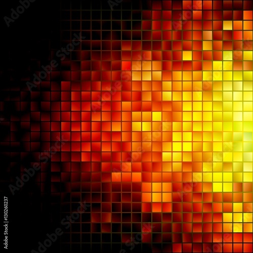 Abstract Explosion Mosaic Illustration