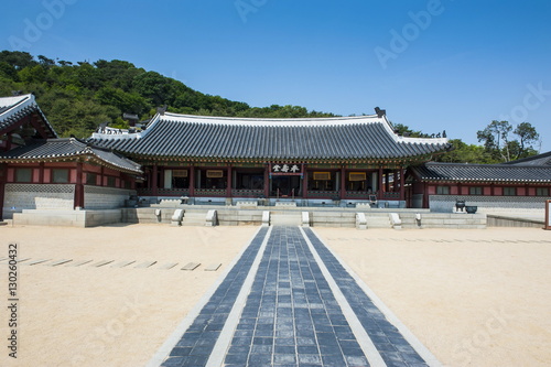 Hwaseong Haenggung Palace, fortress of Suwon, South Korea photo
