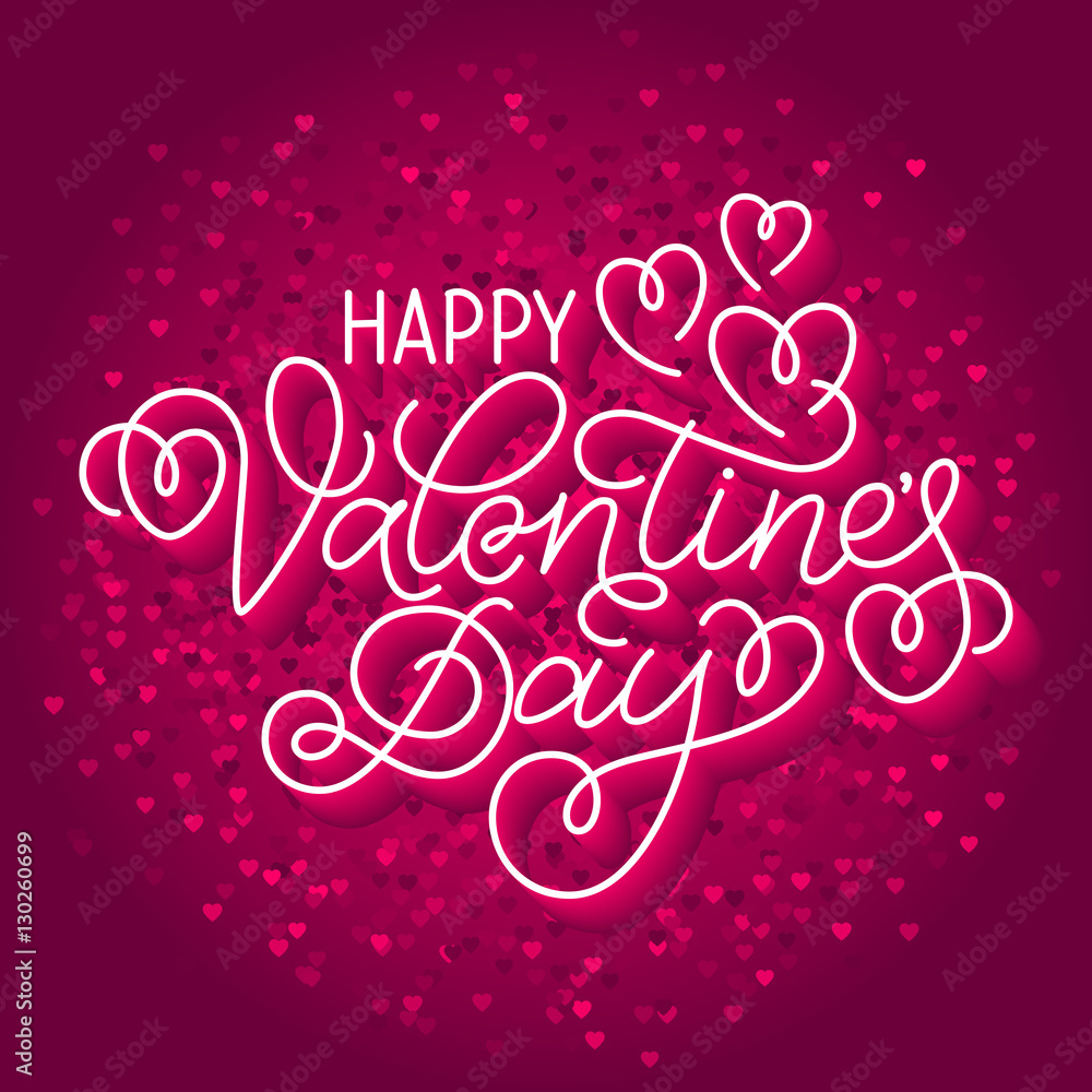 Greeting card design Happy Valentine's Day