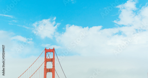 detail of Golden Gate bridge in San Francisco
