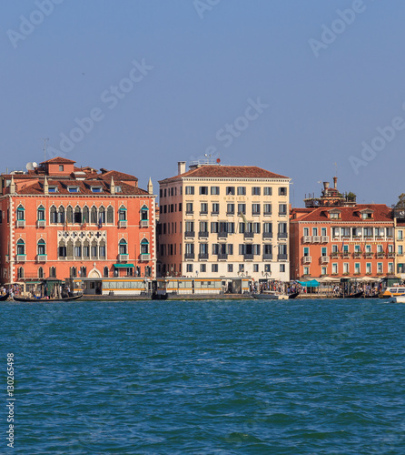 Colorful weathered facades of old venetian buildings © vredaktor