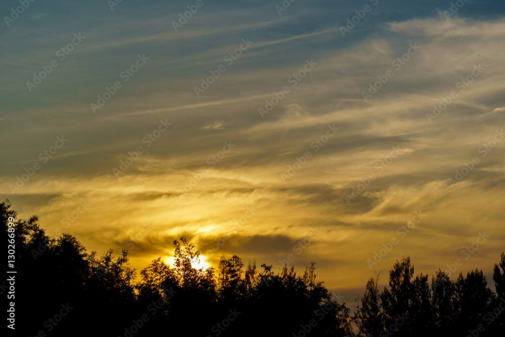 Dramatic cloudy sky in twilight time Dramatic cloudy sky in twilight time