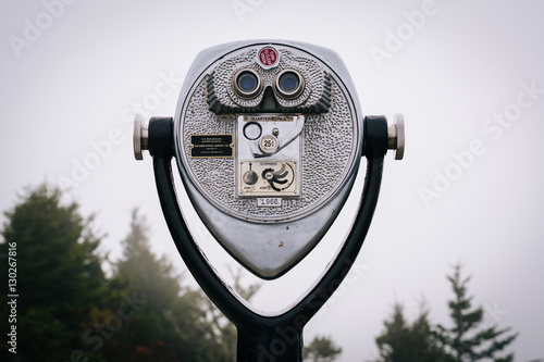 Coin operated binoculars on Grandfather Mountain, North Carolina