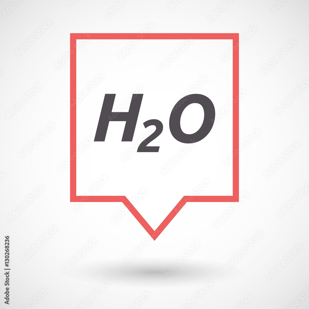 Isolated tooltip with the text H2O Isolated tooltip with the text H2O