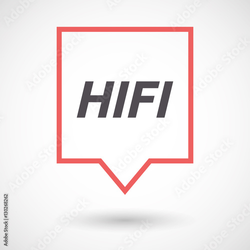 Isolated tooltip with    the text HIFI