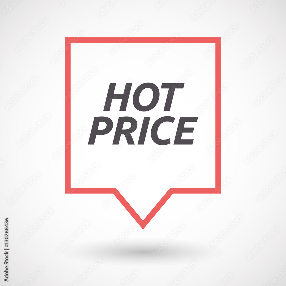 Isolated tooltip with the text HOT PRICE Isolated tooltip with the text HOT PRICE
