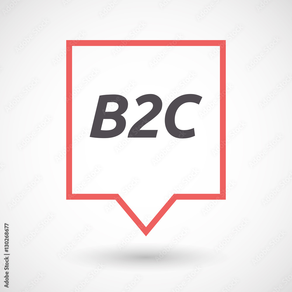 Isolated tooltip with the text B2C Isolated tooltip with the text B2C