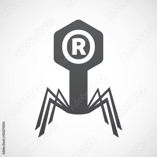 Isolated virus with    the registered trademark symbol