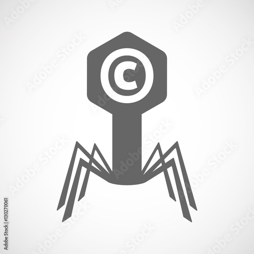 Isolated virus with    the  copyright sign