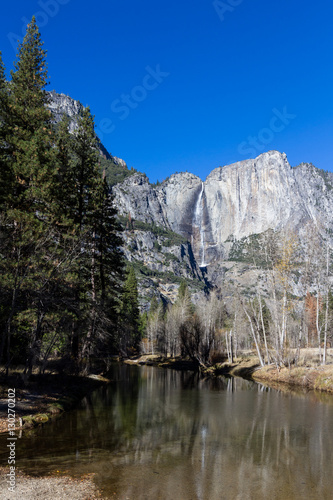 Upper Yosemite Falls from the river