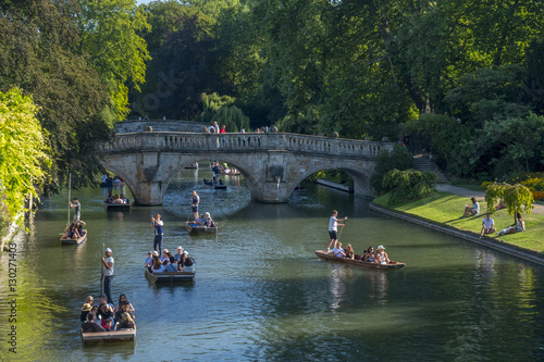 Punting on The Backs, River Cam, Cambridge, Cambridgeshire