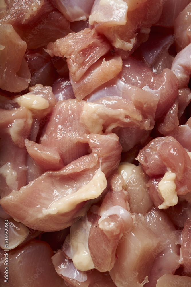 chopped pieces of boneless chicken chopped pieces of boneless chicken