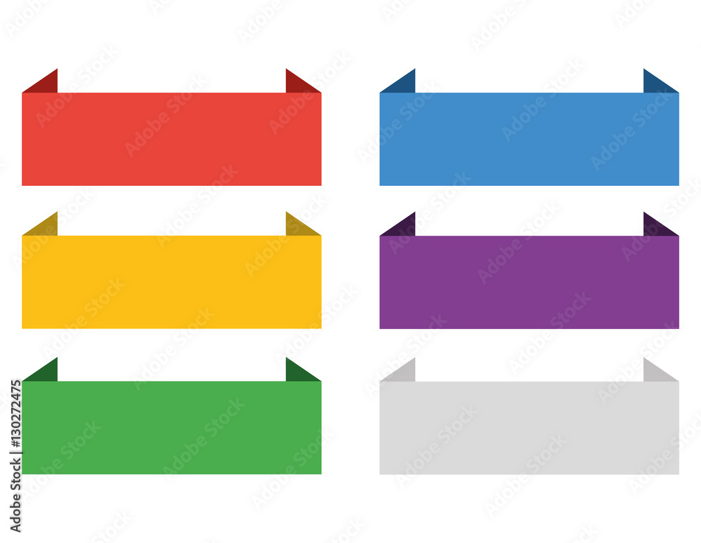 Ribbon Flat Material Design Isolated Vector Elements Ribbon Flat Material Design Isolated Vector Elements