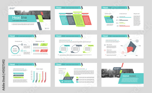 Infographic elements for presentation templates.