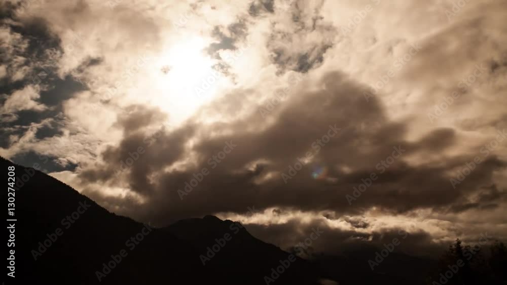 Movement of clouds by timelapse, Saint Gervais Les Bains, Haute Savoie, France Movement of clouds by timelapse, Saint Gervais Les Bains, Haute Savoie, France