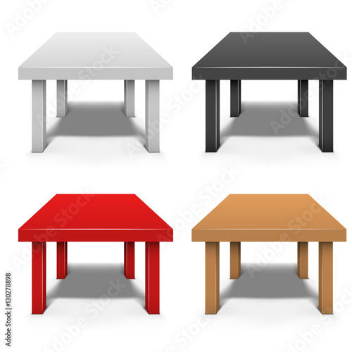 Small coffee table isolated on white background