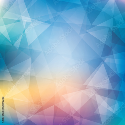 Blue vector background with golden glow. CMYK colors