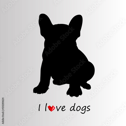 dog vector breed cute pet animal bulldog