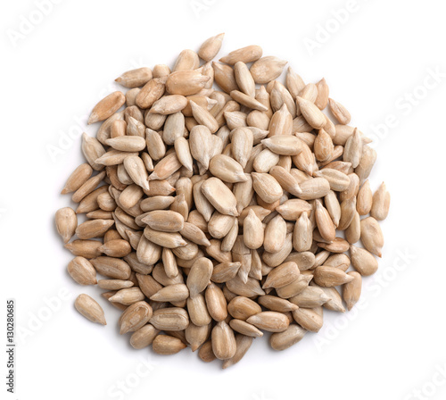 Top view of sunflower seeds