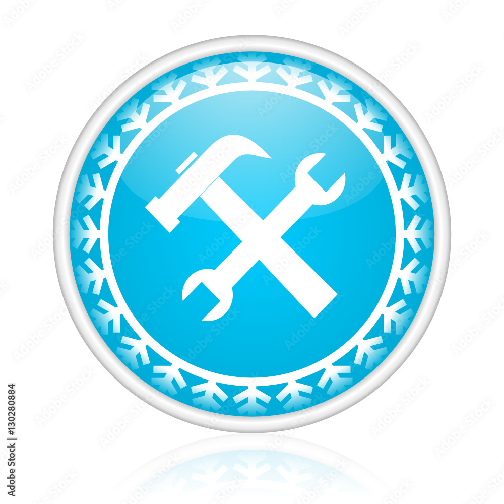 Christmas design blue vector web icon. Christmas design blue vector web icon.