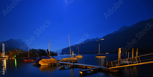 Weesen am Walensee bei Nacht  photo