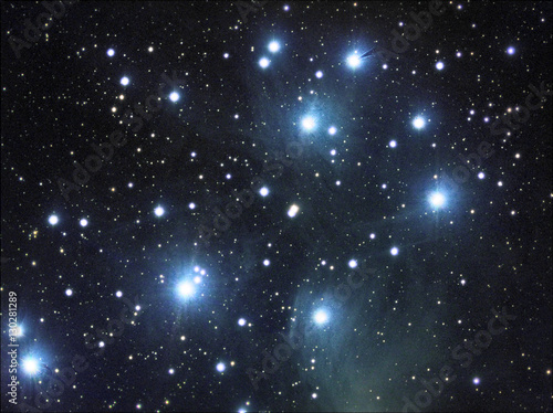 Pleiades also called Messier 45 or M45. Taken by my telescope and cared by me in post production for details and quality. 