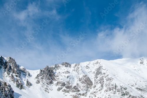 Snow on the mountain in winter season. © toptop28