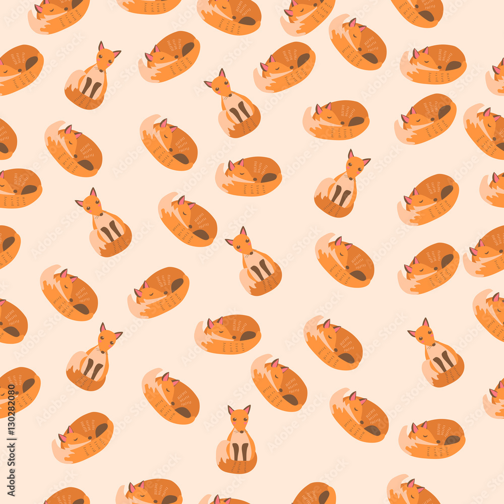 vector illustration of a cute fox vector illustration of a cute fox